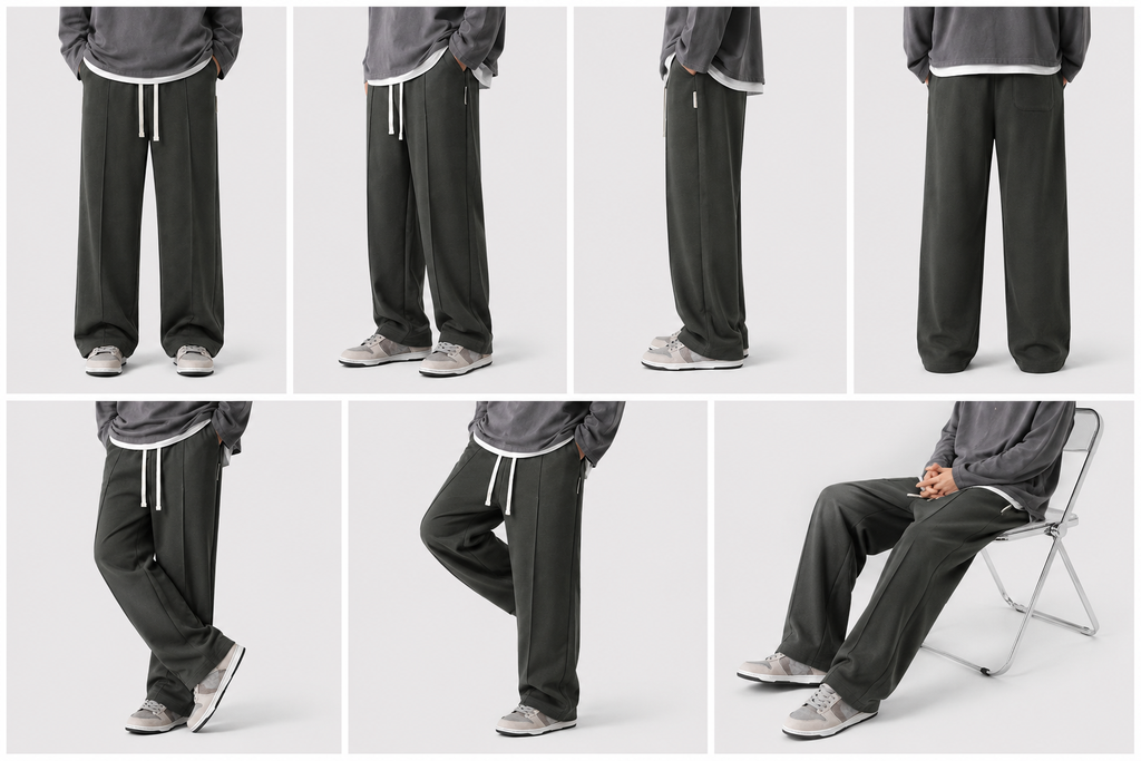 Wide Leg Drawstring Trousers