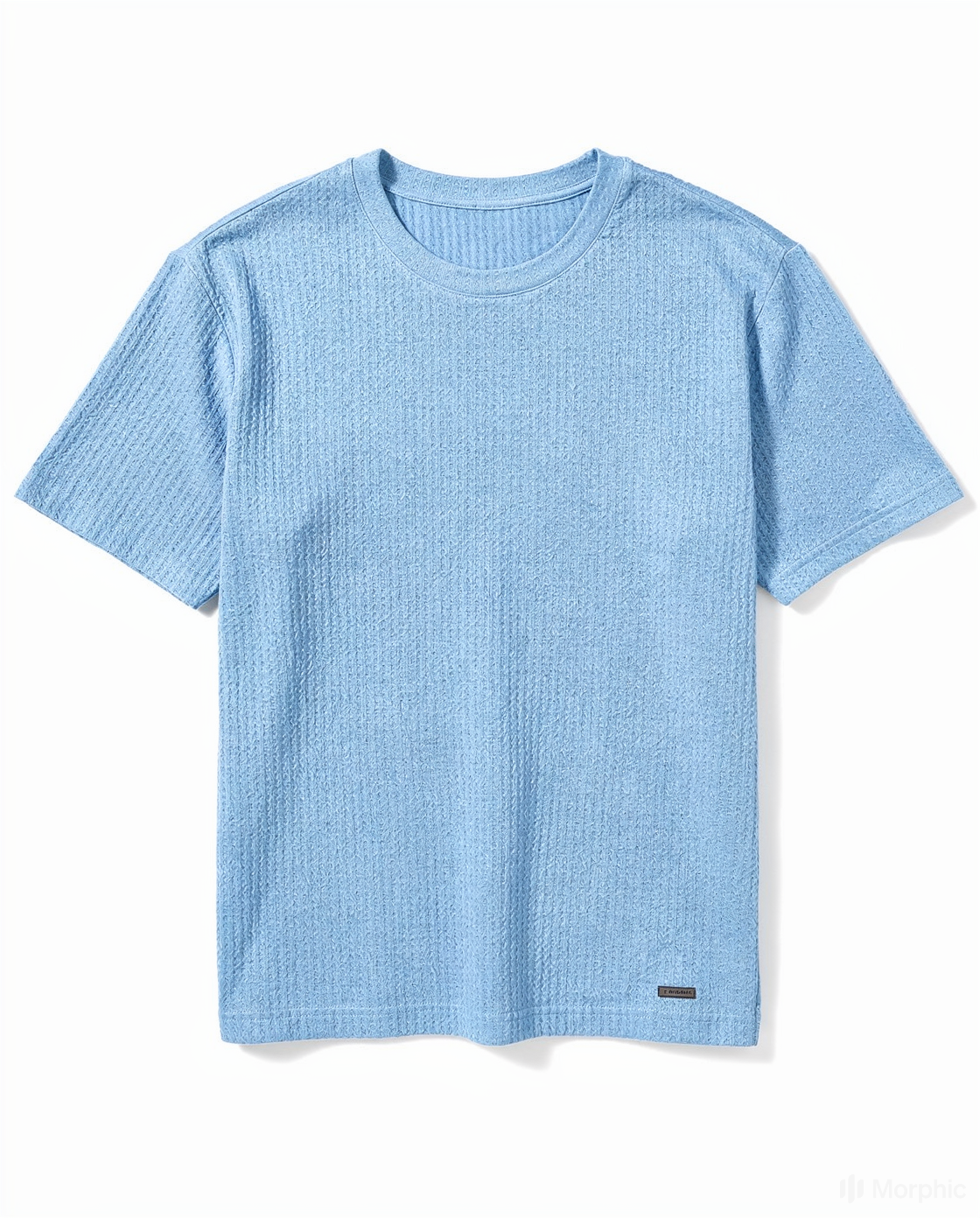 Combo Pack Of 2 – Textured Fabric T-Shirts (Sky Blue & Dark Brown)