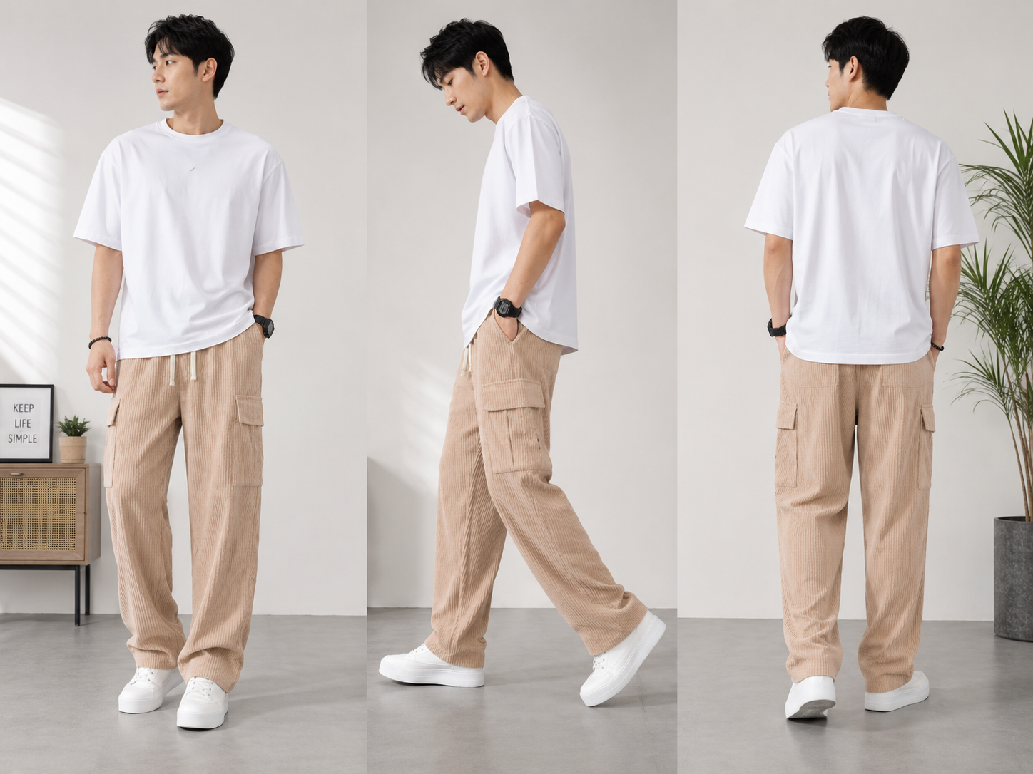 Men's Corduroy Cargo Pants